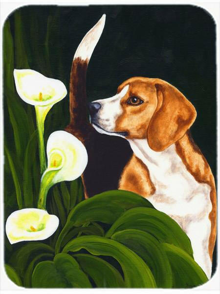 Beagle Lillies Mouse Pad, Hot Pad or Trivet AMB1077MP by Caroline's Treasures