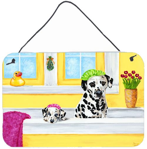 Bath Day Dalmatian Wall or Door Hanging Prints AMB1099DS812 by Caroline's Treasures