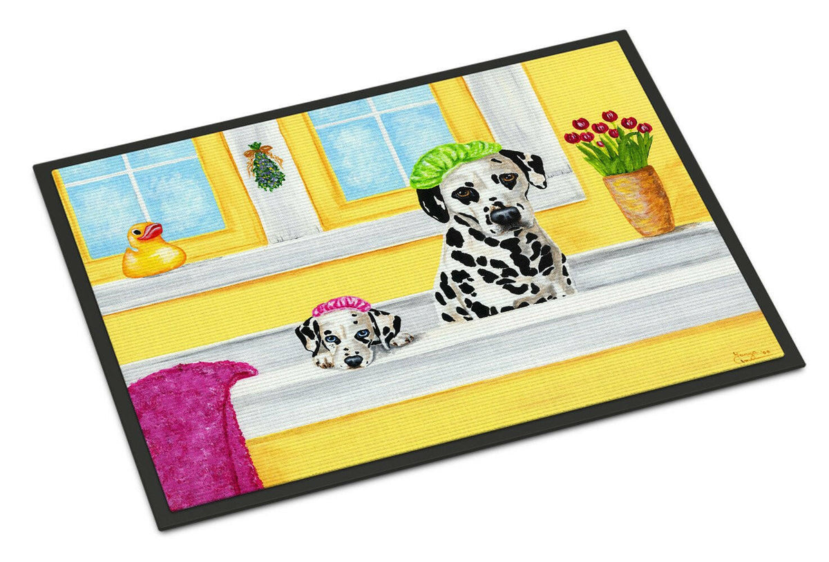 Bath Day Dalmatian Indoor or Outdoor Mat 18x27 AMB1099MAT - the-store.com