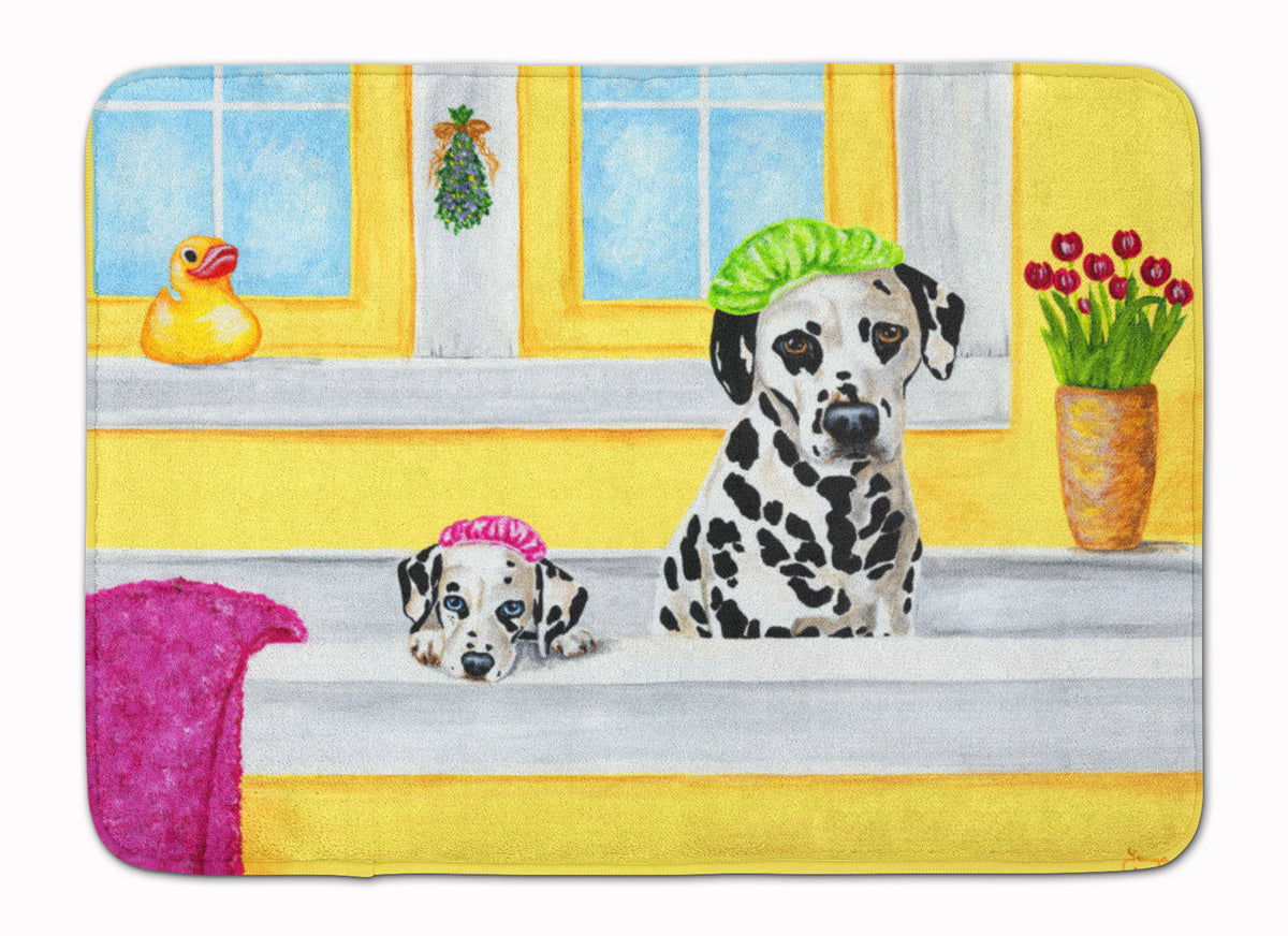 Bath Day Dalmatian Machine Washable Memory Foam Mat AMB1099RUG - the-store.com