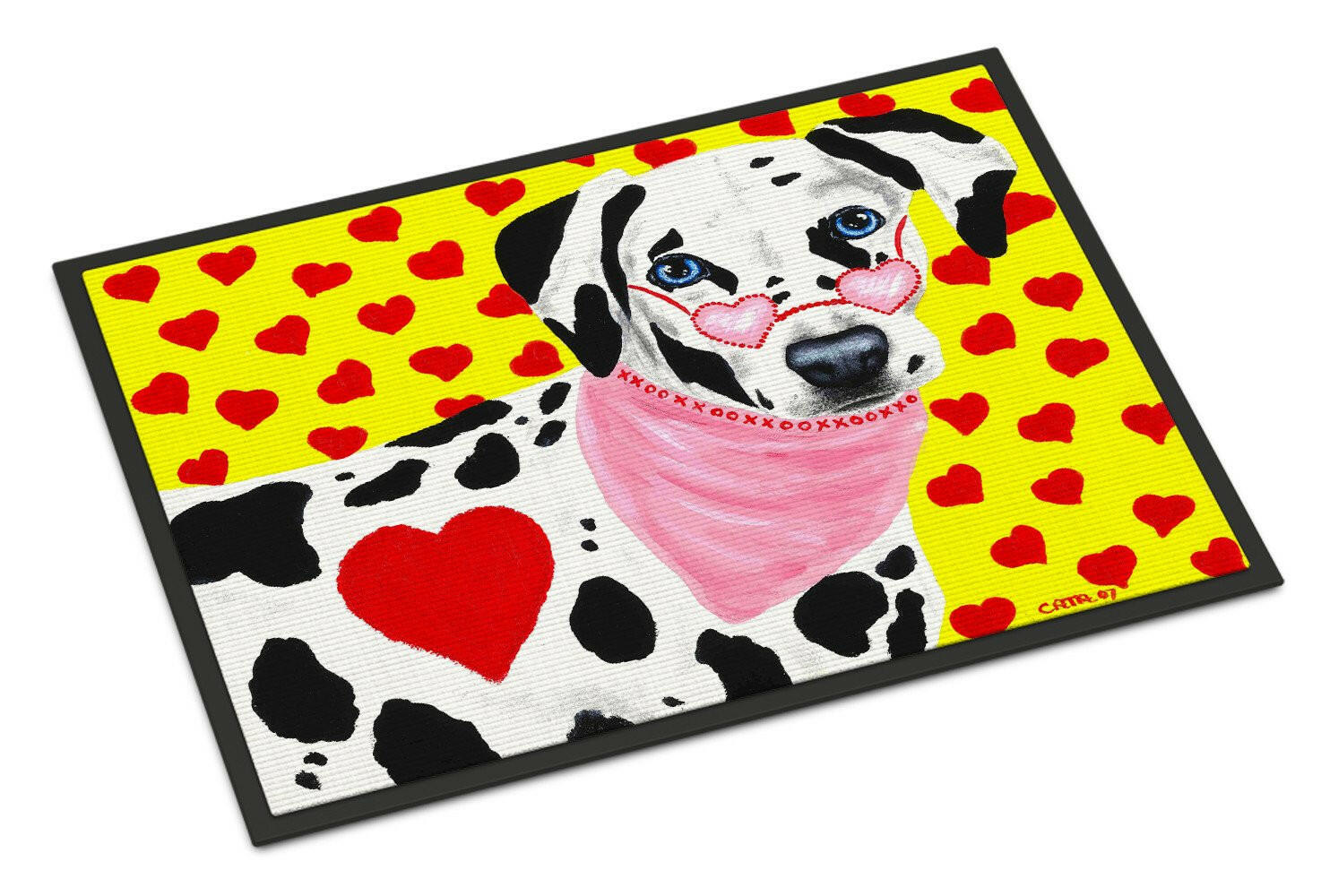 Hearts and Dalmatian Indoor or Outdoor Mat 24x36 AMB1116JMAT - the-store.com