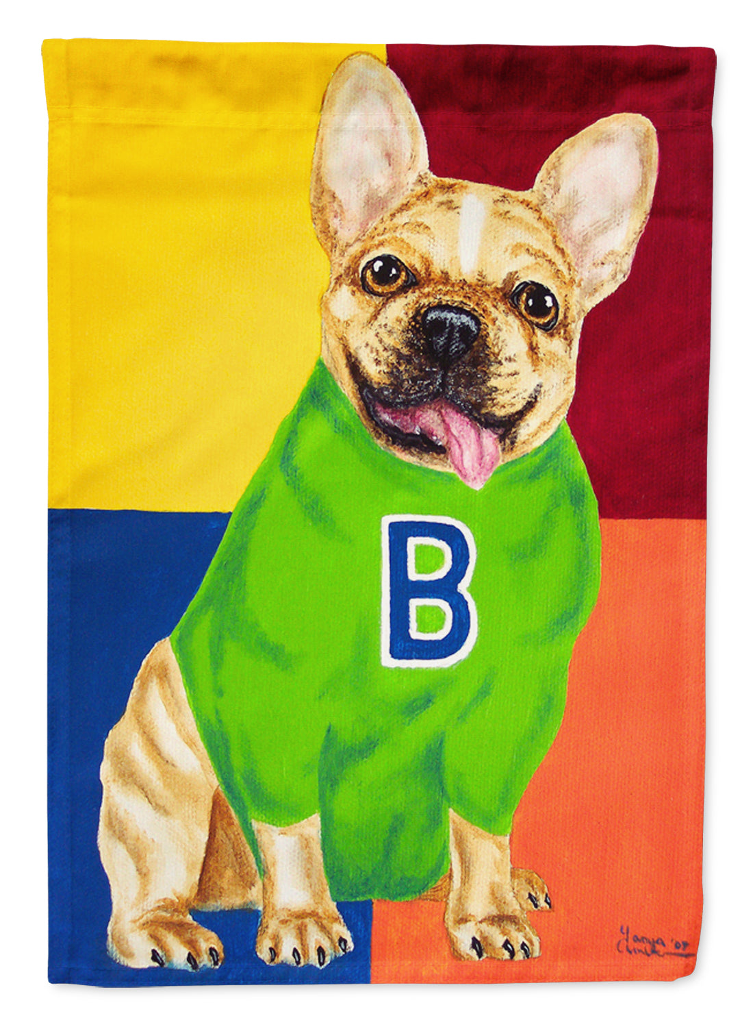 French Bulldog Go Team Flag Canvas House Size AMB1138CHF  the-store.com.