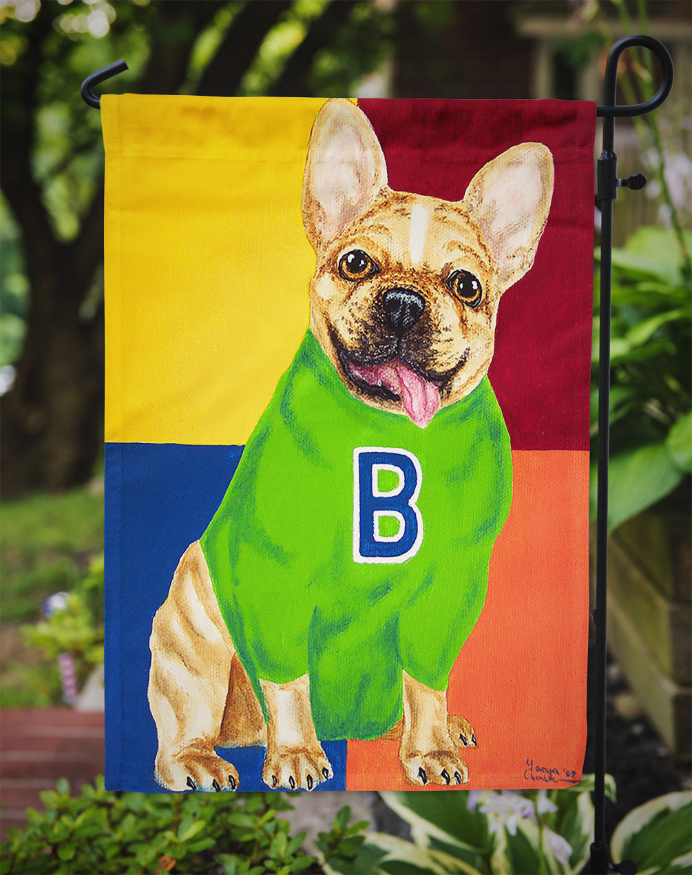 French Bulldog Go Team Flag Garden Size AMB1138GF  the-store.com.