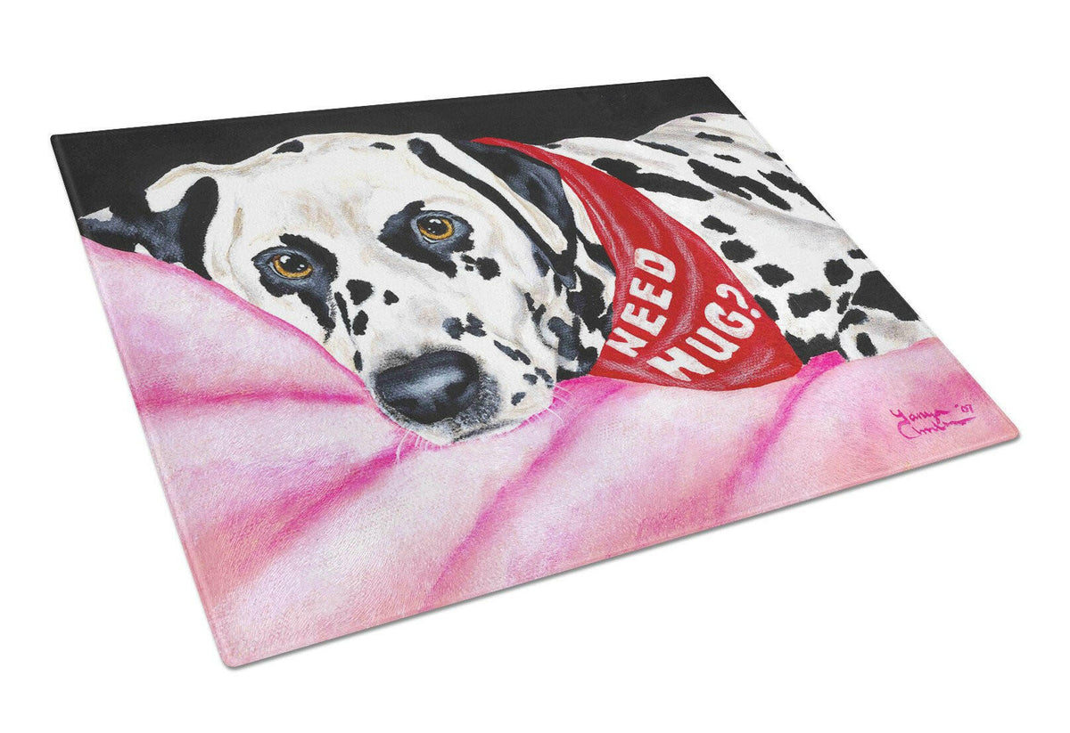 Need a Hug Dalmatian Glass Cutting Board Large AMB1148LCB by Caroline&#39;s Treasures