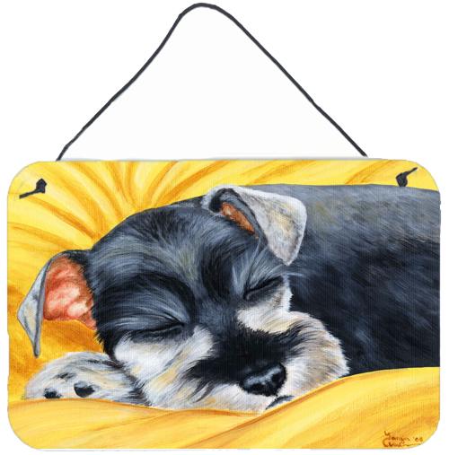 Snoozing Schnauzer Wall or Door Hanging Prints AMB1161DS812 by Caroline's Treasures