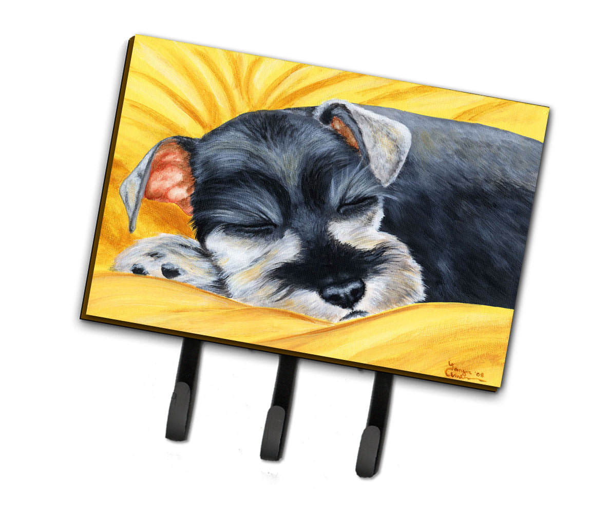 Snoozing Schnauzer Leash or Key Holder AMB1161TH68  the-store.com.