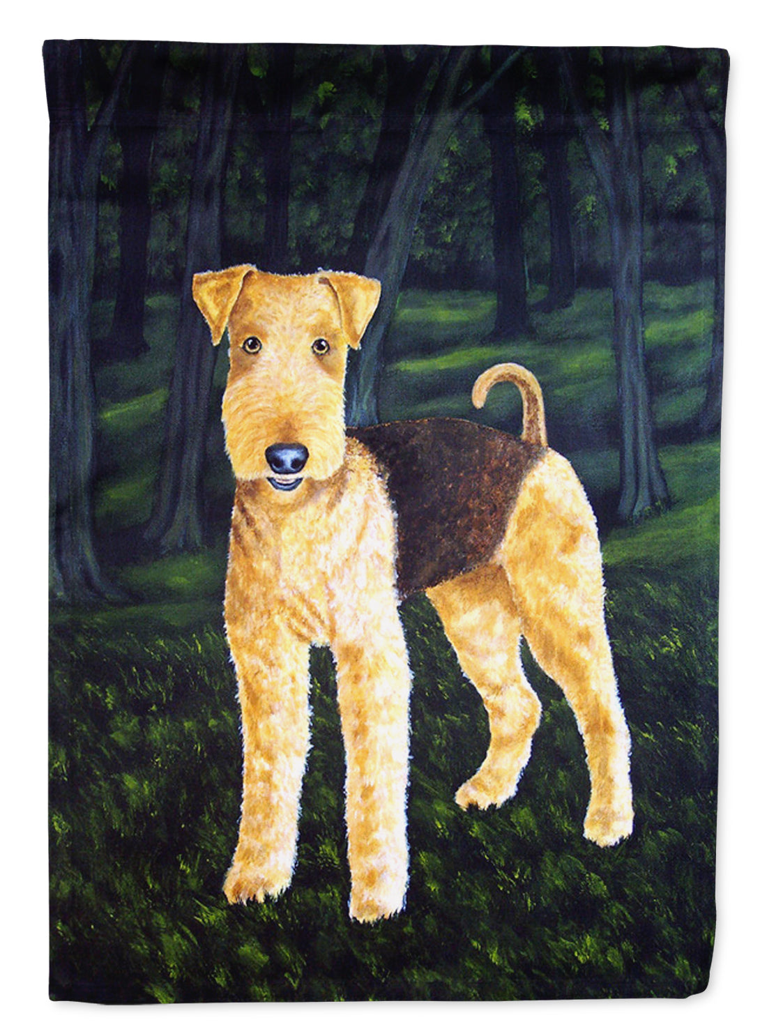 Delta Airedale Terrier Flag Garden Size  the-store.com.