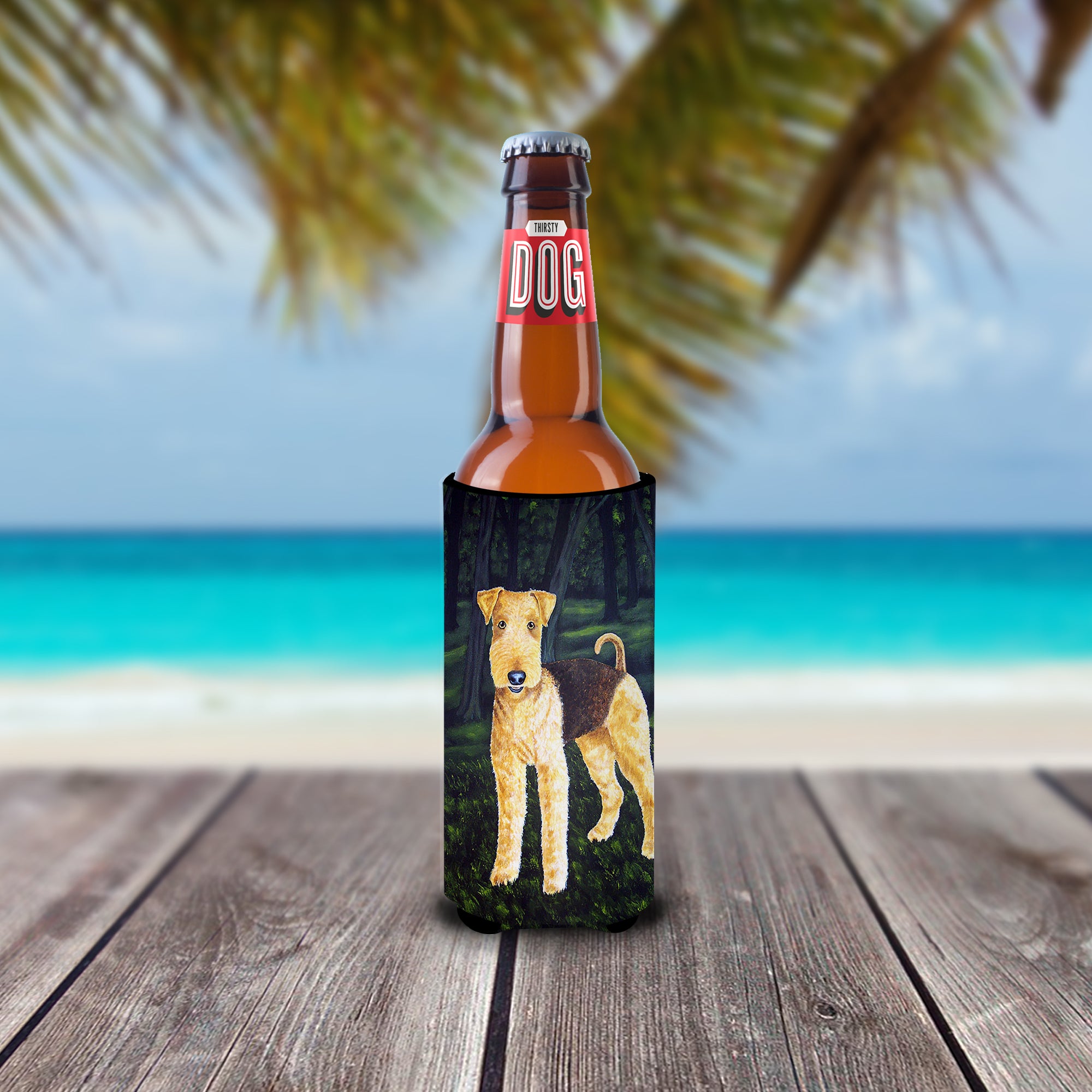 Delta Airedale Terrier Ultra Beverage Insulators for slim cans AMB1188MUK  the-store.com.