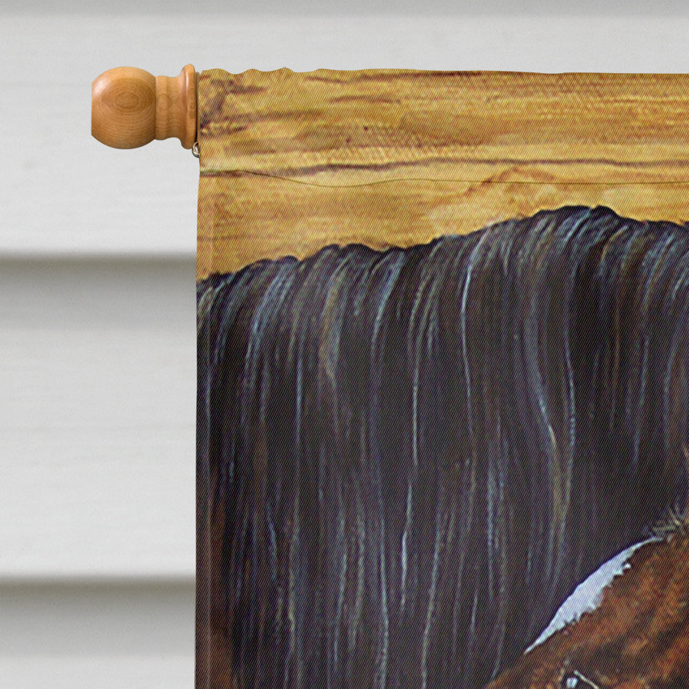 Bay Mare Foal Horse Flag Canvas House Size AMB1236CHF  the-store.com.