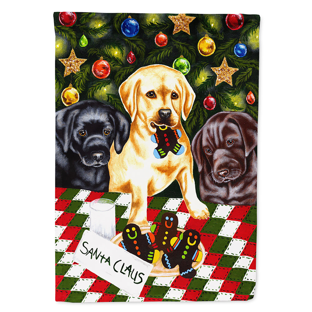 Santa&#39;s Helpers in Christmas Stockings Labrador Flag Canvas House Size AMB1314CHF  the-store.com.