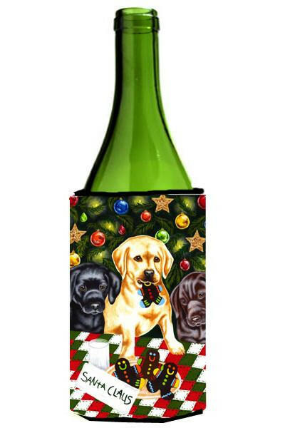 Santa's Helpers in Christmas Stockings Labrador Wine Bottle Beverage Insulator Hugger AMB1314LITERK by Caroline's Treasures