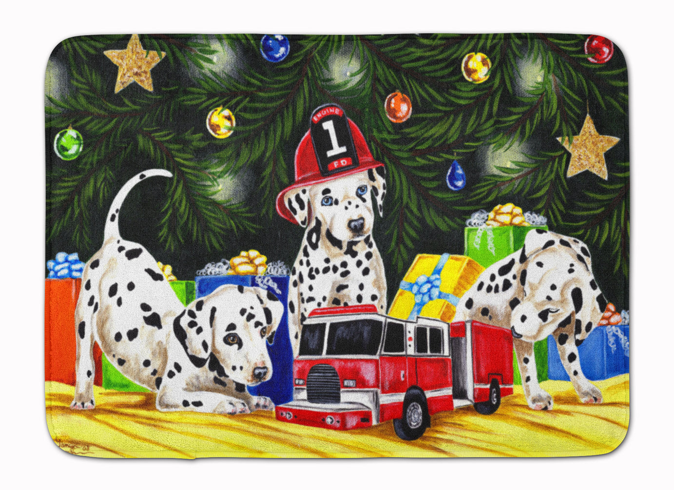 Christmas Favorite Gift Dalmatian Machine Washable Memory Foam Mat AMB1316RUG - the-store.com