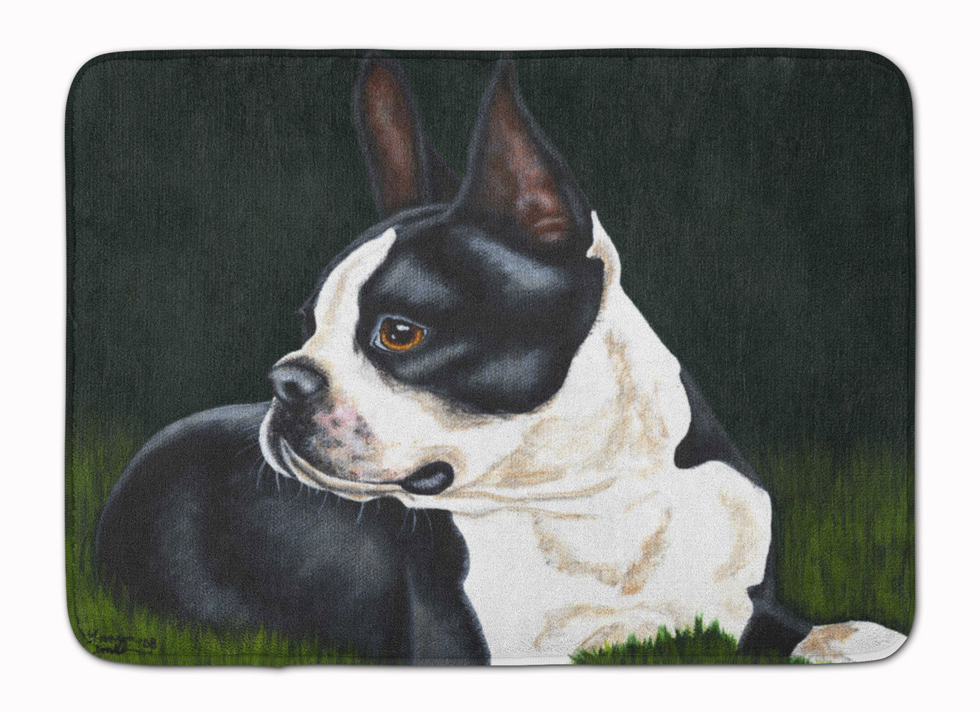 Boston Terrier Beauty Machine Washable Memory Foam Mat AMB1321RUG - the-store.com