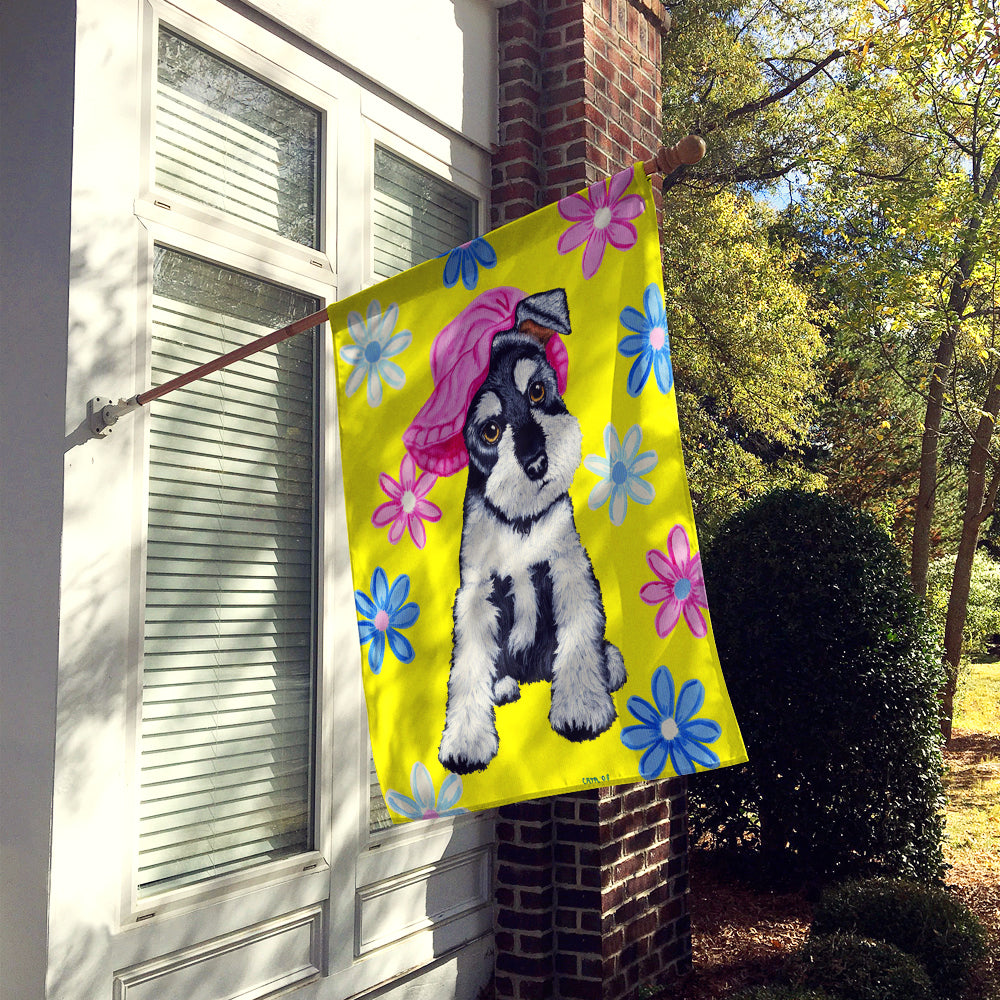 Spring Cutie Schnauzer Flag Canvas House Size AMB1331CHF  the-store.com.