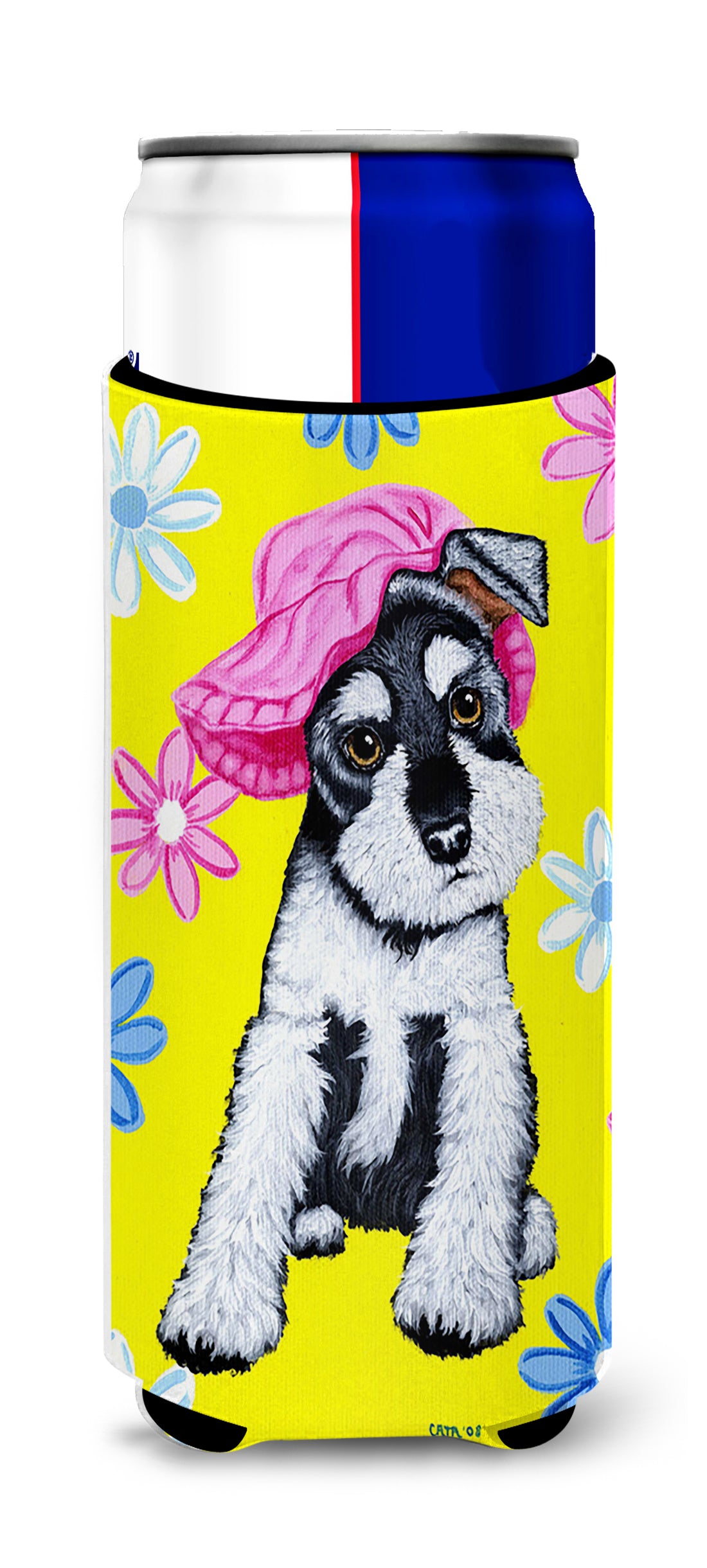 Spring Cutie Schnauzer Ultra Beverage Insulators for slim cans AMB1331MUK  the-store.com.