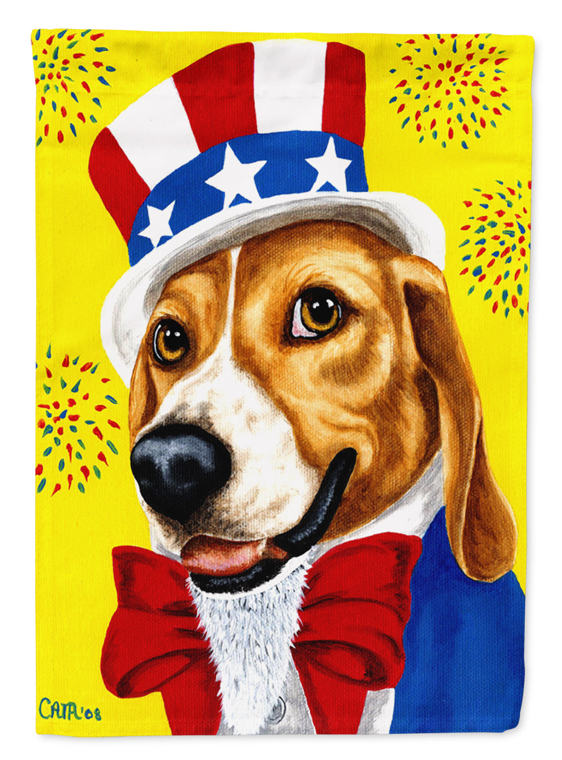 Unble Sam&#39;s USA Beagle Flag Garden Size  the-store.com.