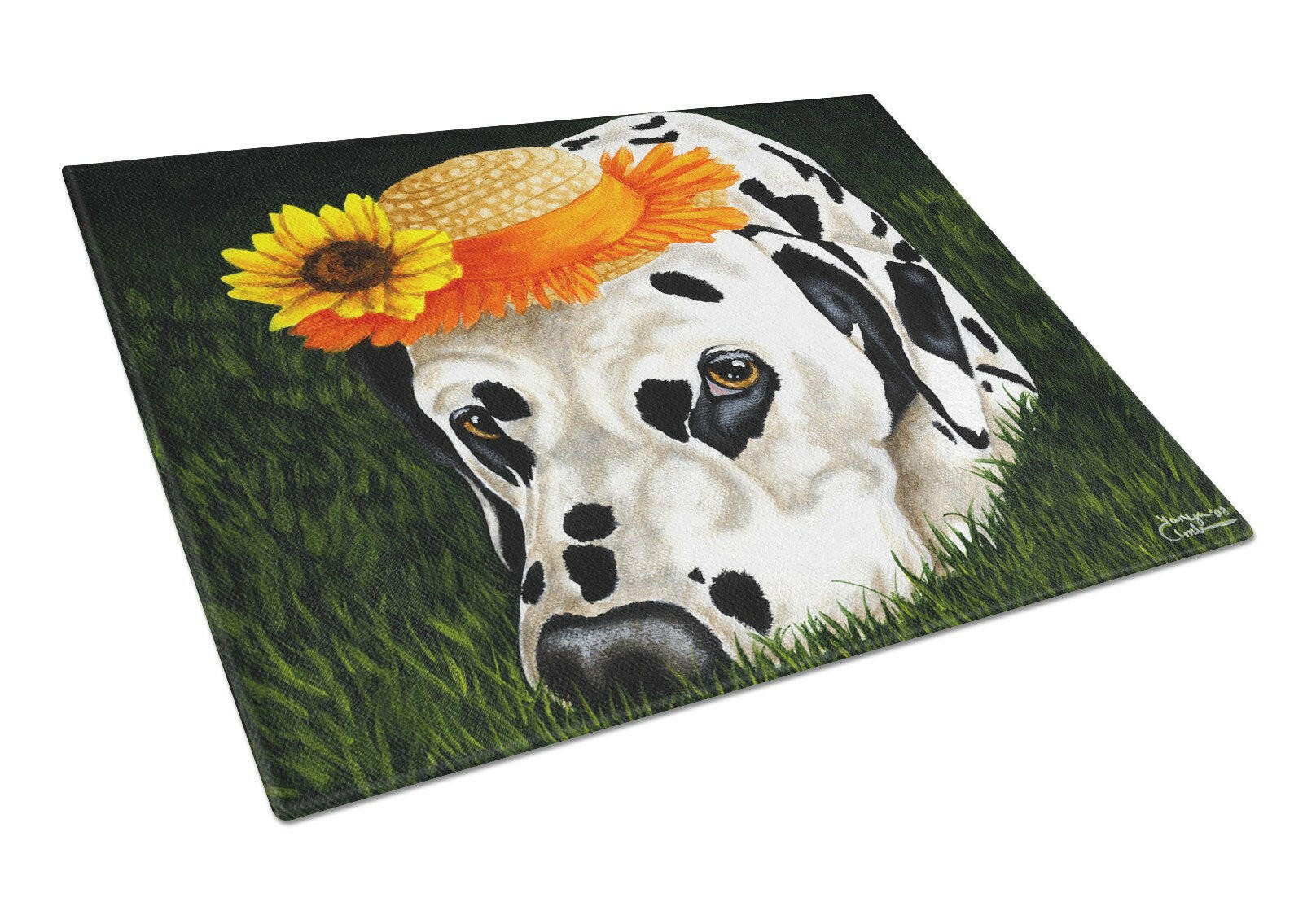 My Sun Spot Dalmatian Glass Cutting Board Large AMB1340LCB by Caroline's Treasures