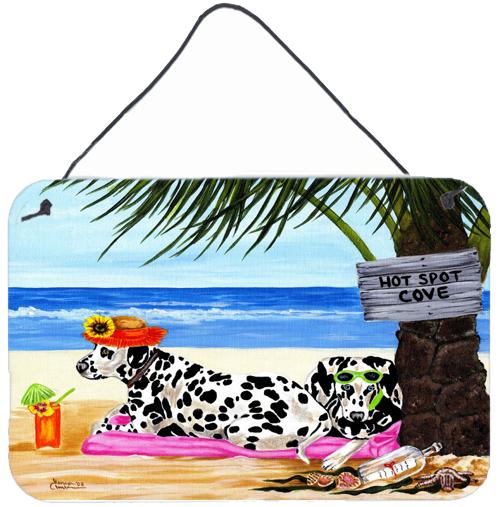 Hot Spot Cove Beach Dalmatian Wall or Door Hanging Prints AMB1342DS812 by Caroline&#39;s Treasures