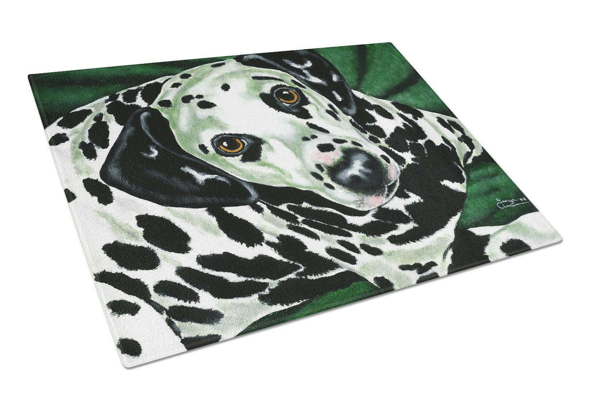 Emerald Beauty Dalmatian Glass Cutting Board Large AMB1359LCB by Caroline&#39;s Treasures