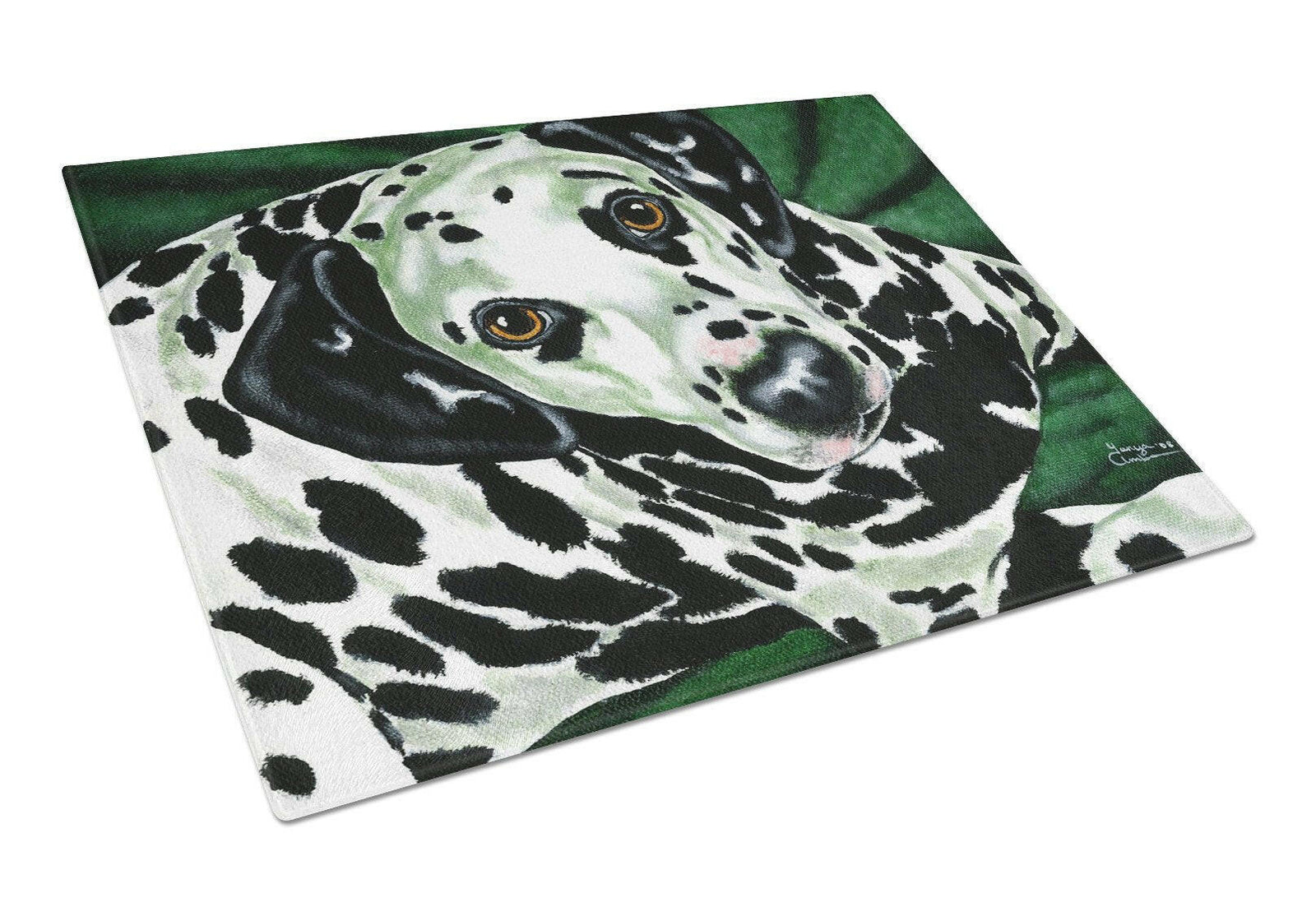 Emerald Beauty Dalmatian Glass Cutting Board Large AMB1359LCB by Caroline's Treasures