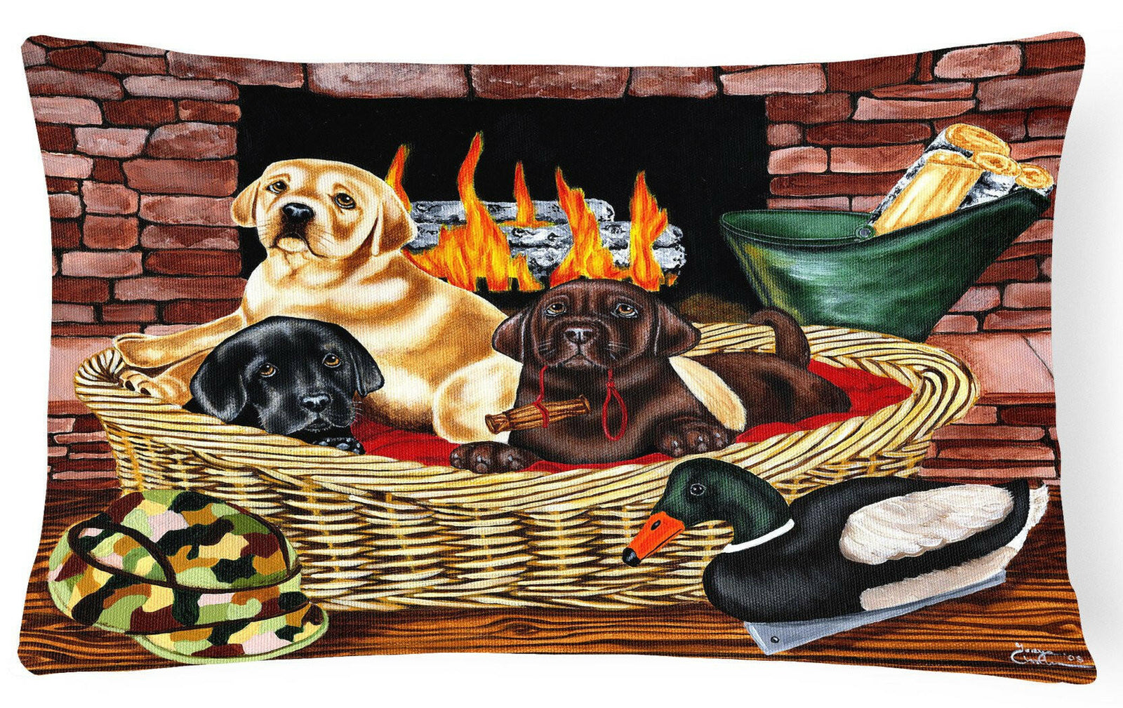 The Next Generation Labrador Fabric Decorative Pillow AMB1362PW1216 by Caroline's Treasures