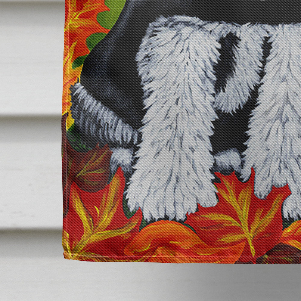Thanksgiving Friends Schnauzer Flag Canvas House Size AMB1364CHF  the-store.com.