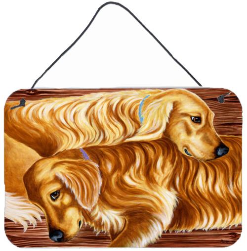 Zeus and Chloie the Golden Retrievers Wall or Door Hanging Prints AMB1387DS812 by Caroline&#39;s Treasures