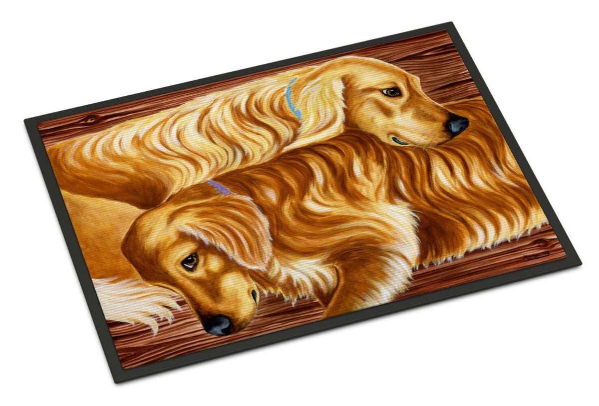 Zeus and Chloie the Golden Retrievers Indoor or Outdoor Mat 24x36 AMB1387JMAT - the-store.com