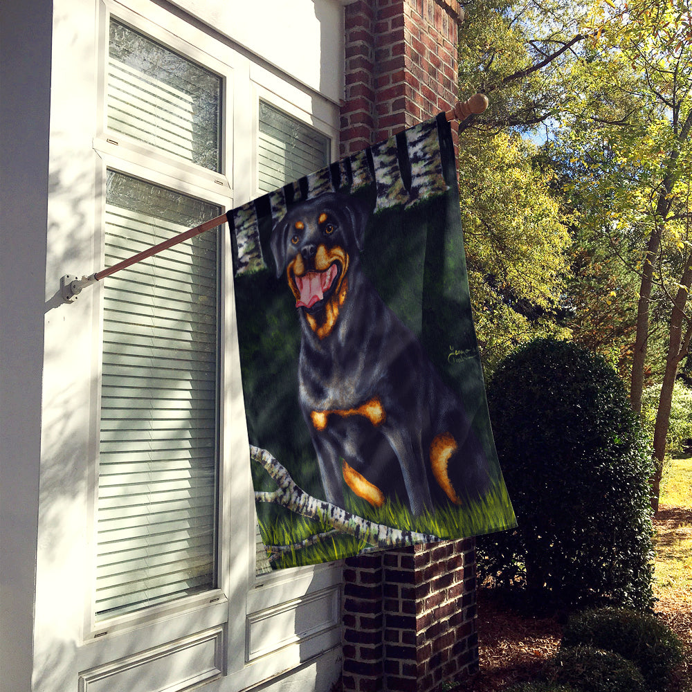 Backwoods Companion Rottweiler Flag Canvas House Size AMB1388CHF  the-store.com.