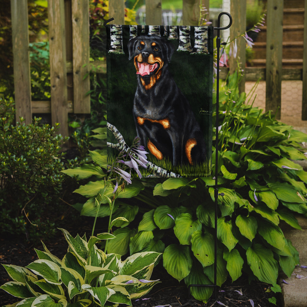 Backwoods Companion Rottweiler Flag Garden Size  the-store.com.