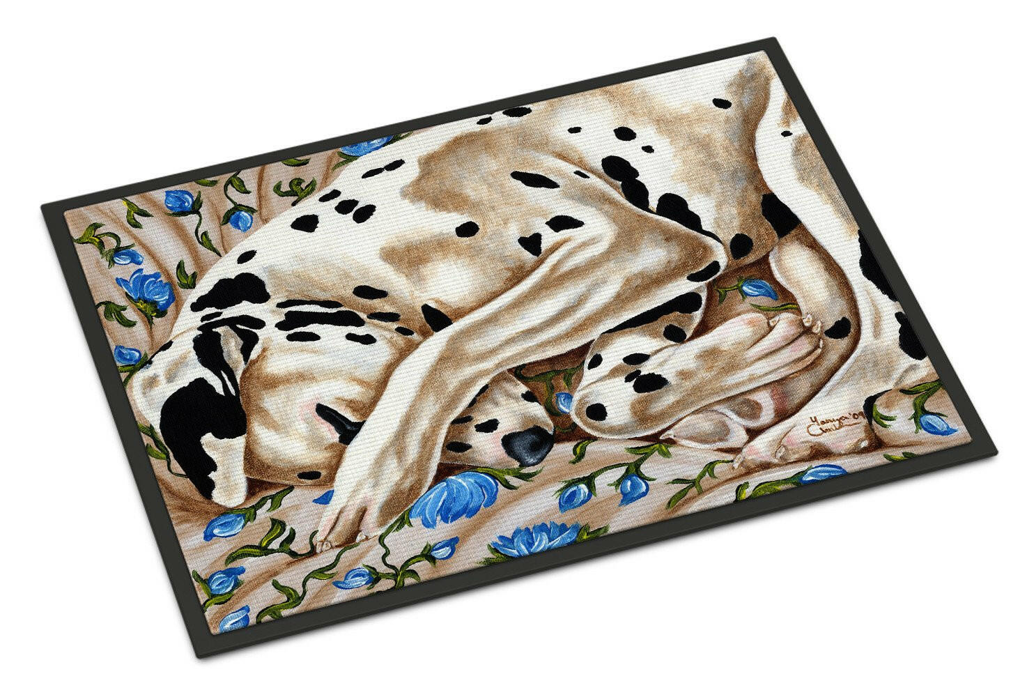 Bed of Roses Dalmatian Indoor or Outdoor Mat 24x36 AMB1407JMAT - the-store.com