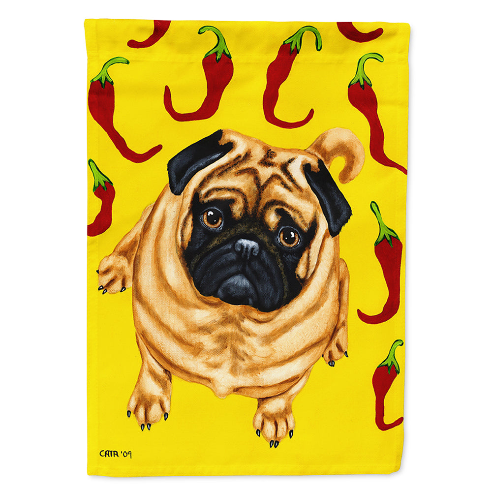 Pick a Pepper Pug Flag Canvas House Size AMB1412CHF  the-store.com.