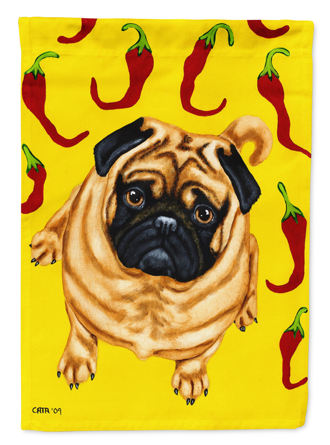 Pick a Pepper Pug Flag Garden Size AMB1412GF  the-store.com.