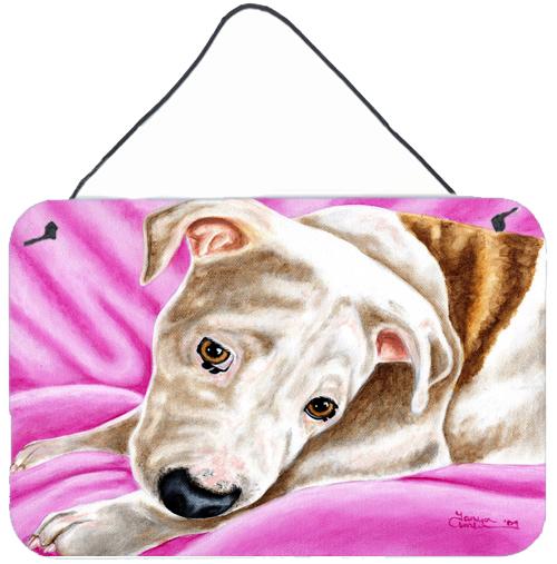 Dream Girl Pit Bull Wall or Door Hanging Prints AMB1413DS812 by Caroline's Treasures