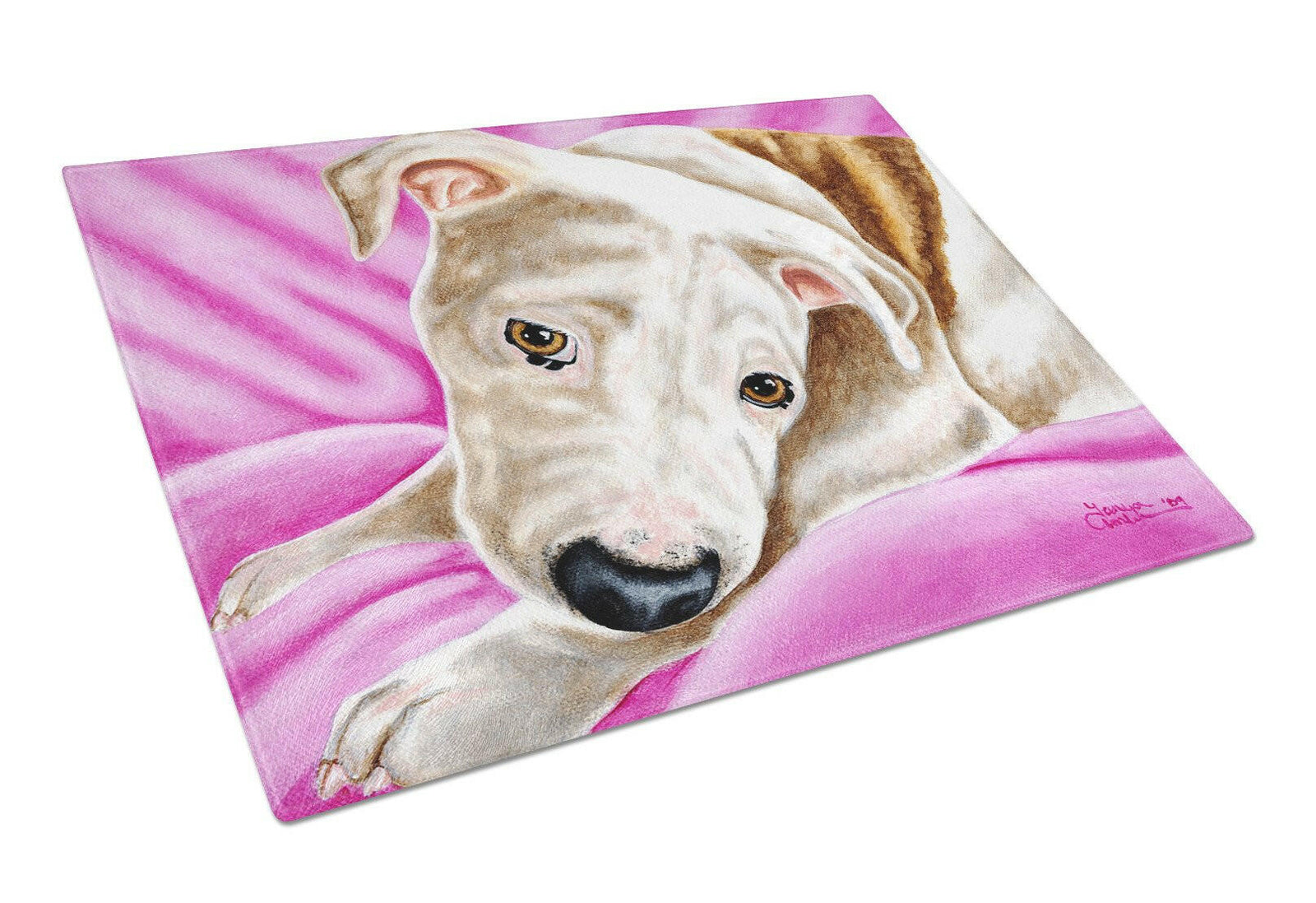 Dream Girl Pit Bull Glass Cutting Board Large AMB1413LCB by Caroline's Treasures