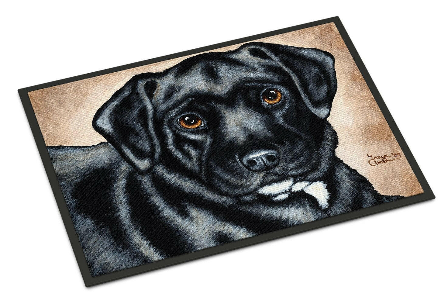 Black Bart the Labrador Indoor or Outdoor Mat 24x36 AMB1415JMAT - the-store.com