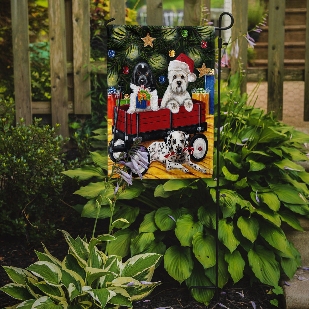 Christmas Westie, Newfoundland, Dalmatian Flag Garden Size  the-store.com.