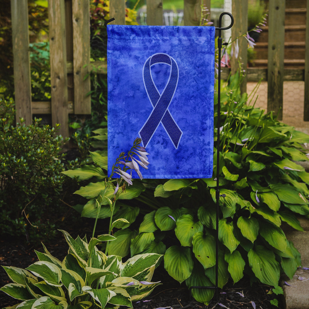 Dark Blue Ribbon for Colon Cancer Awareness Flag Garden Size AN1202GF  the-store.com.