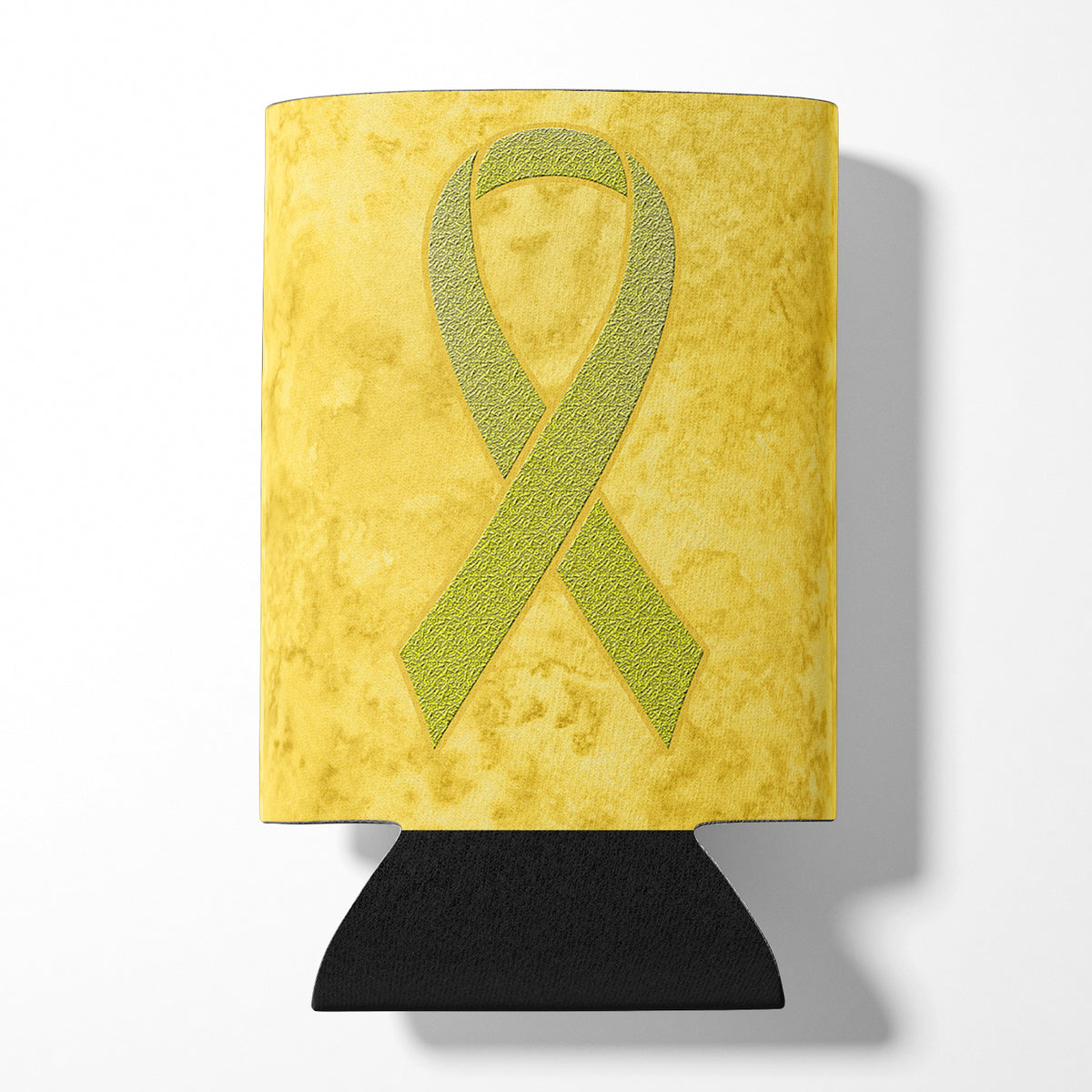 Yellow Ribbon for Sarcoma, Bone or Bladder Cancer Awareness Can or Bottle Hugger AN1203CC.