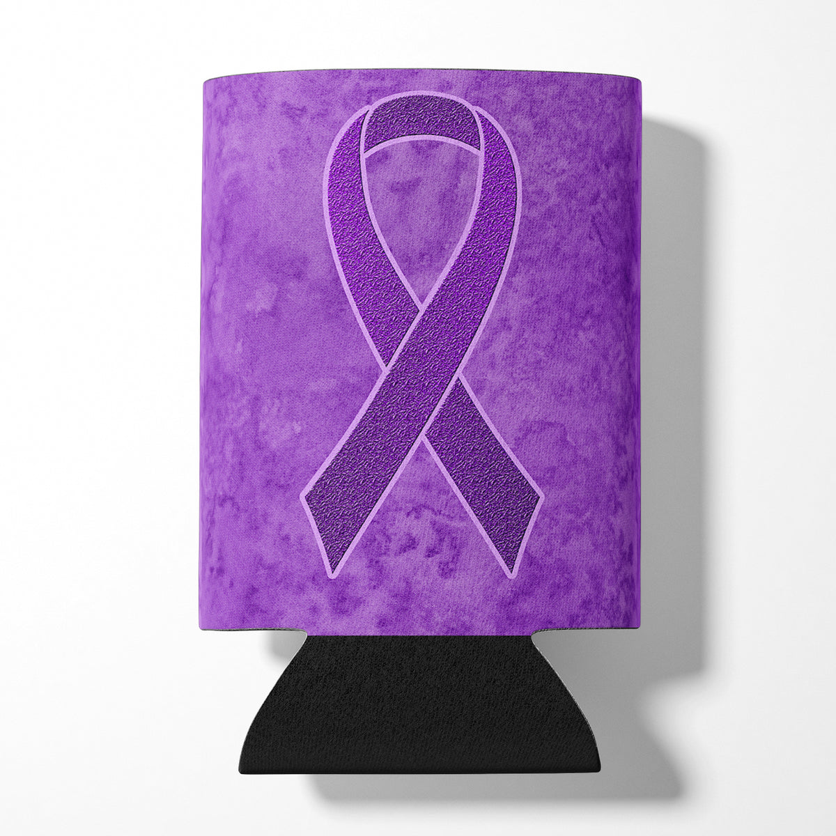 Purple Ribbon for Pancreatic and Leiomyosarcoma Cancer Awareness Can or Bottle Hugger AN1207CC.