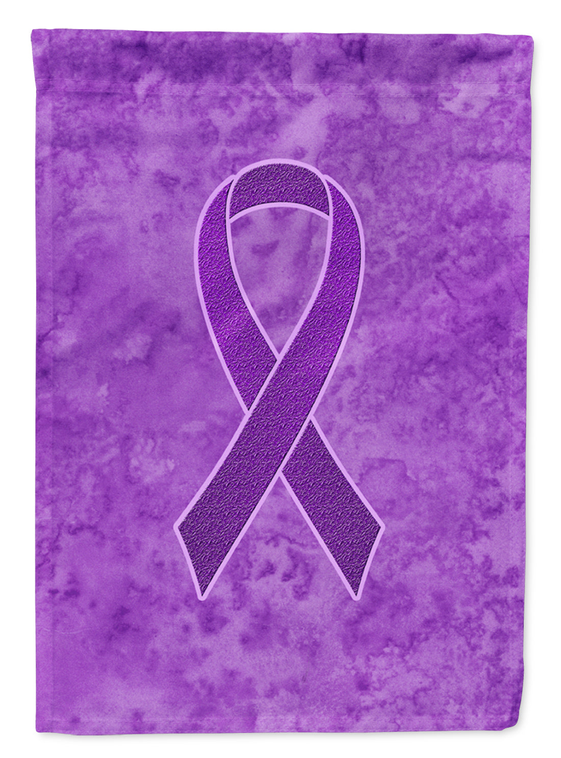 Purple Ribbon for Pancreatic and Leiomyosarcoma Cancer Awareness Flag Canvas House Size AN1207CHF  the-store.com.