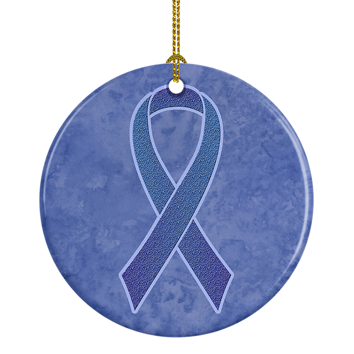 Periwinkle Blue Ribbon for Esophageal and Stomach Cancer Awareness Ceramic Ornament AN1208CO1 - the-store.com