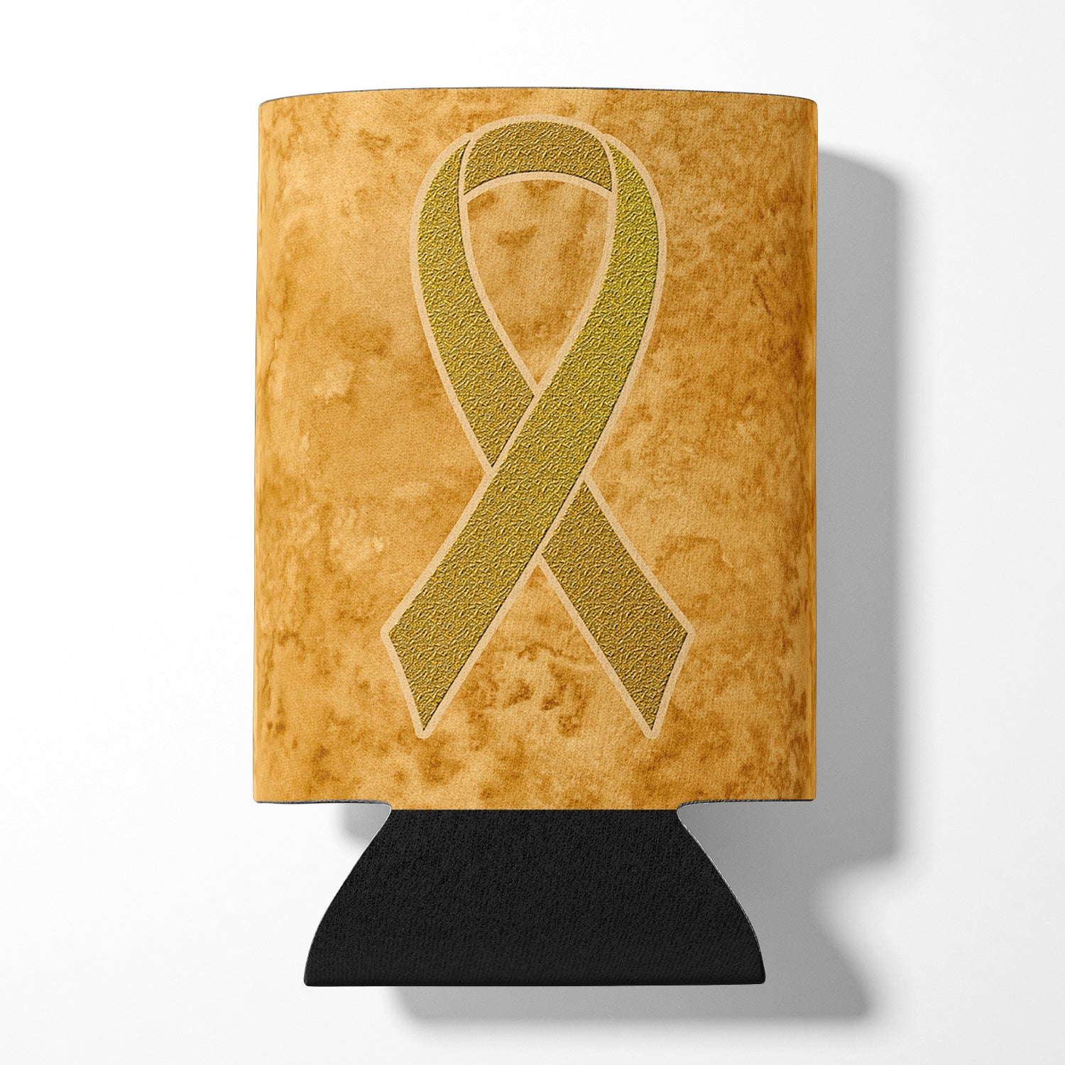 Gold Ribbon for Childhood Cancers Awareness Can or Bottle Hugger AN1209CC.