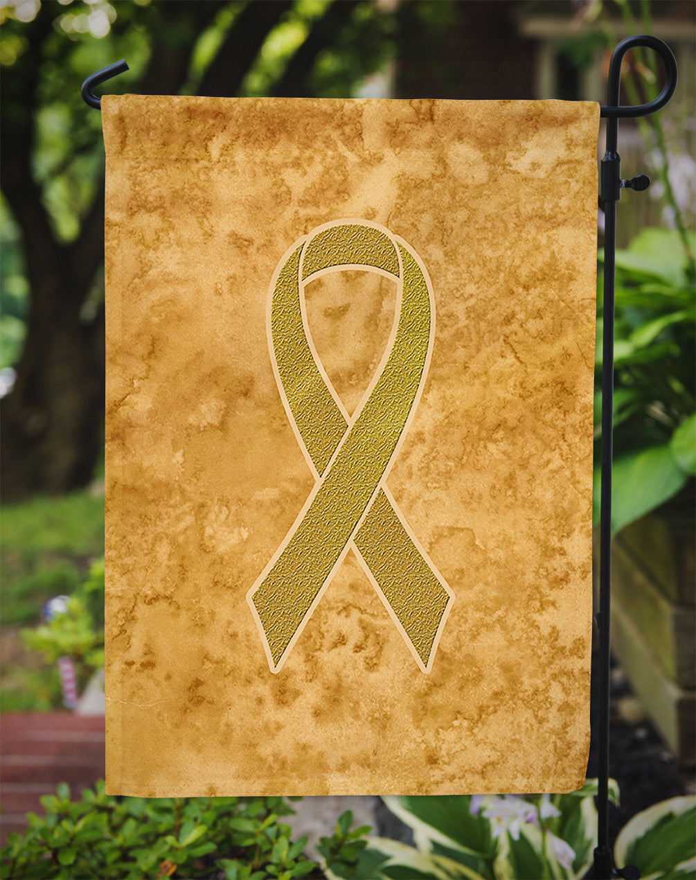 Gold Ribbon for Childhood Cancers Awareness Flag Garden Size AN1209GF  the-store.com.