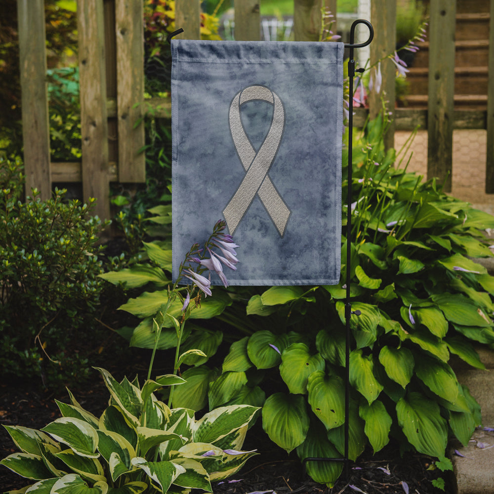 Clear Ribbon for Lung Cancer Awareness Flag Garden Size AN1210GF  the-store.com.