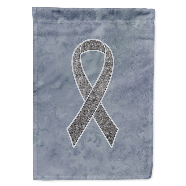 Grey Ribbon for Brain Cancer Awareness Flag Canvas House Size AN1211CHF  the-store.com.