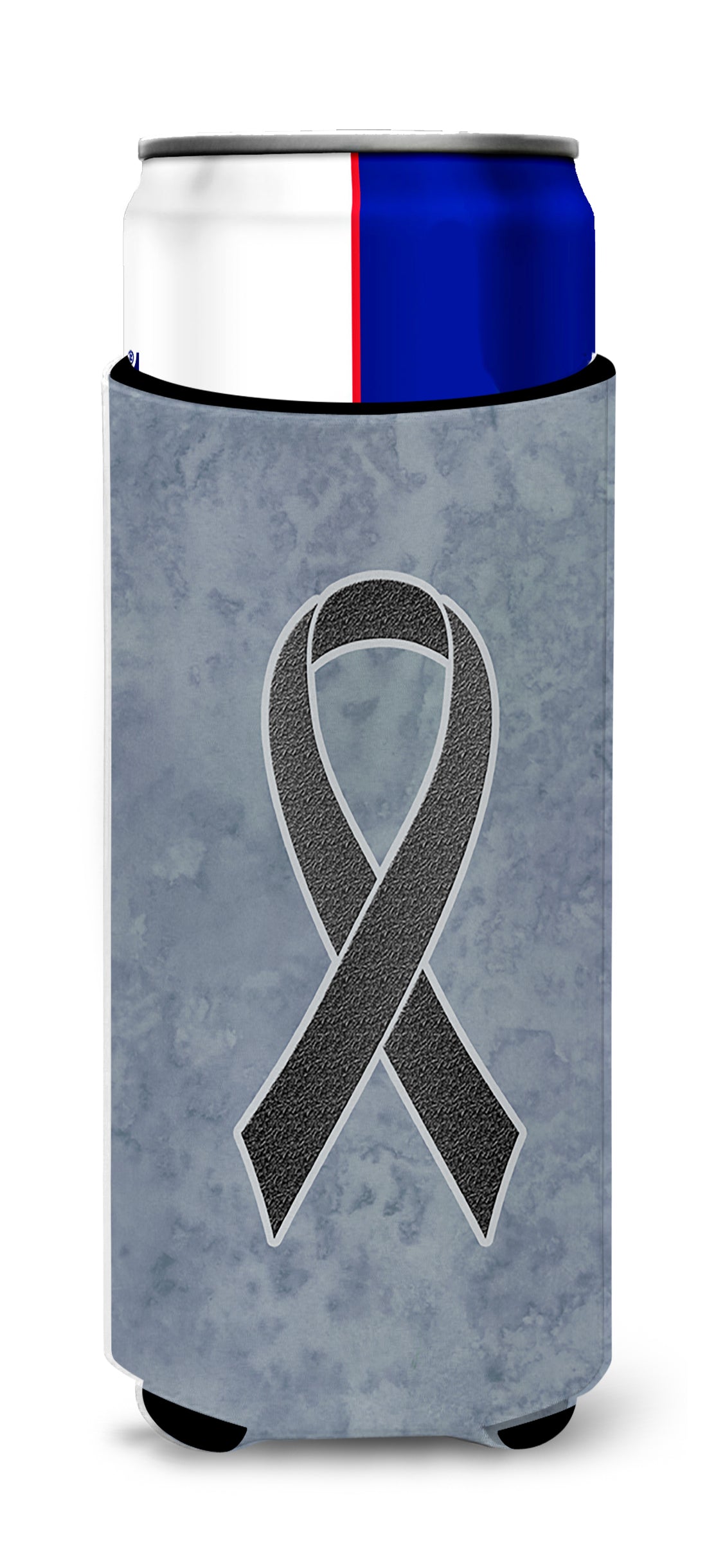 Black Ribbon for Melanoma Cancer Awareness Ultra Beverage Insulators for slim cans AN1216MUK.