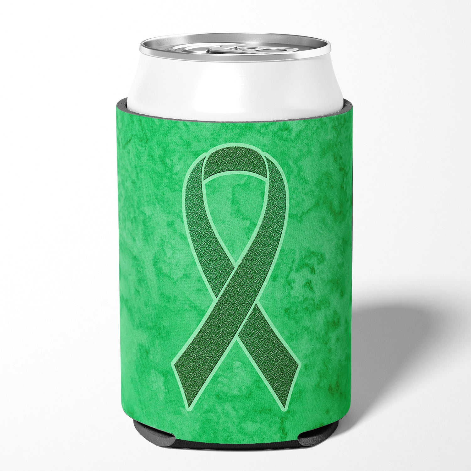 Kelly Green Ribbon for Kidney Cancer Awareness Can or Bottle Hugger AN1220CC.