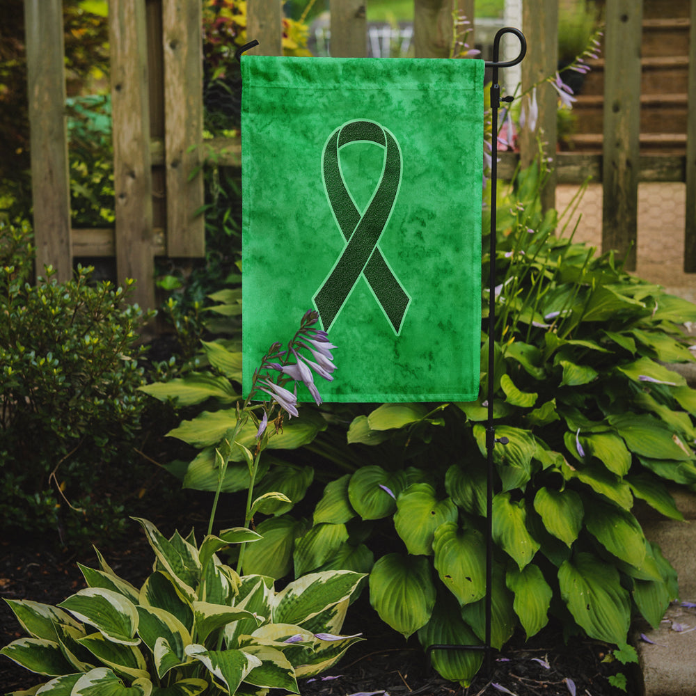 Emerald Green Ribbon for Liver Cancer Awareness Flag Garden Size AN1221GF  the-store.com.