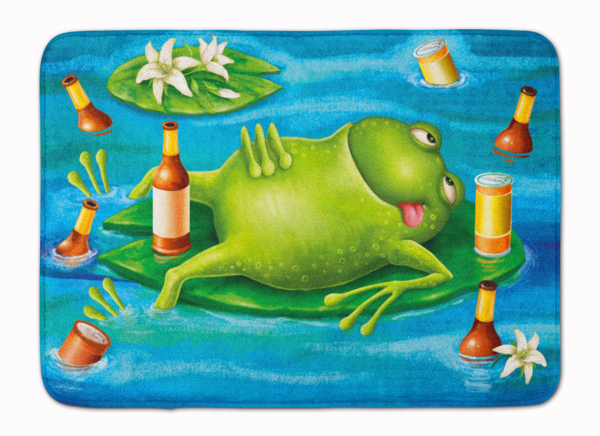 Frog Drinking Beer Machine Washable Memory Foam Mat APH0093RUG - the-store.com